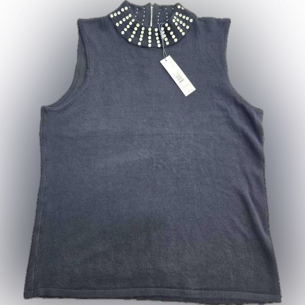 Tahari Black Top - Size L - NWT!